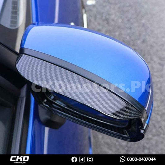 Honda Civic X 2016-21 Carbon Fiber Side Mirror Rain Visor