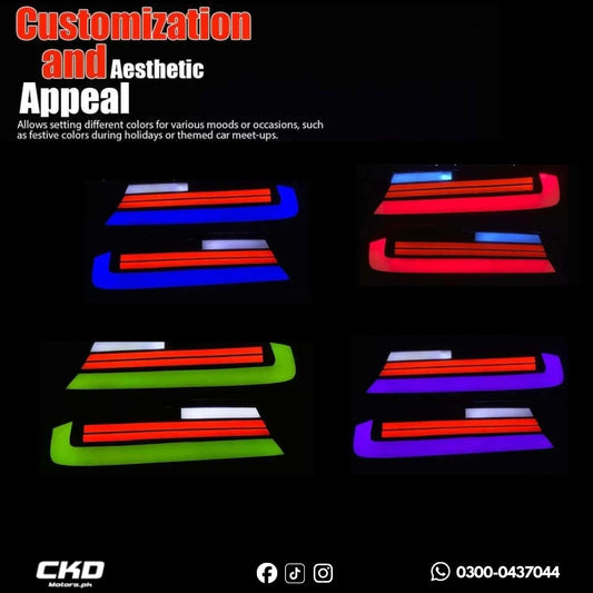 RGB Back Lights for Suzuki Alto 2014 2025 – Enhanced Visibility & Style