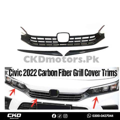 Honda Civic Xi 2022-2024 Carbon Fiber Front Grill Trims