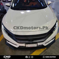 Honda Civic Front Splitter Mat Black | 2016-21