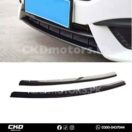Honda Civic X 2016-21 Carbon Fiber Front Bumper Down Grill Trims
