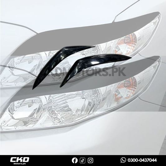 Eyebrow Black Headlight Trim For Toyota Corolla 2012-2014