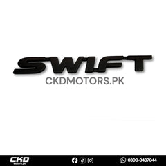 Swift Matte Black Monogram Emblem Logo – Stylish & Durable Car Badge