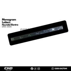 Chrome Bonnet Monogram Letters For Hyundai Elantra 2024-2025