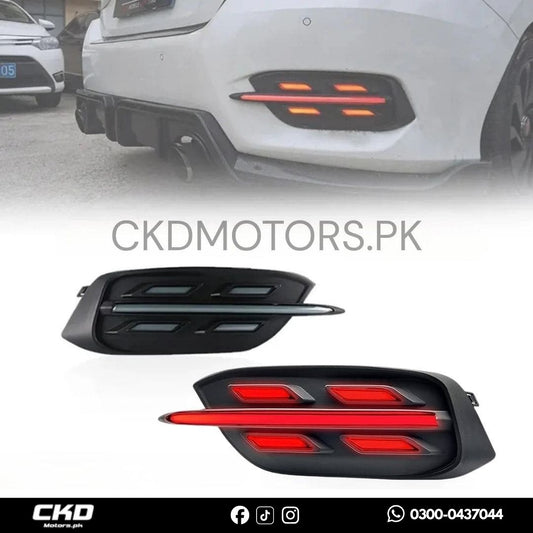 Honda Civic X Porsche Design Rear Bumper DRL