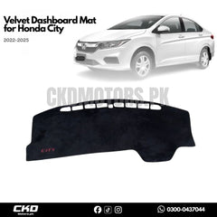 Velvet Dashboard Mat for Honda City 2022-2025
