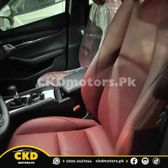 Customize Leather Car Seats Covers Burgundy Color