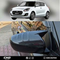 Suzuki Swift 2022-24 Carbon Fiber Batman Style Side Mirrors Covers