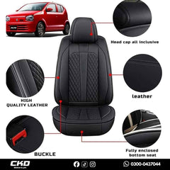 Suzuki Alto 660CC Leather Seat Cover Black Model 2017-2024