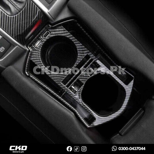 Honda Civic X Carbon Fiber Mobile Holder With USB Port | 2016-21