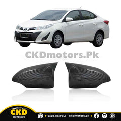 Toyota Yaris 2020-24 Carbon Fiber Batman Style Side Mirror Covers