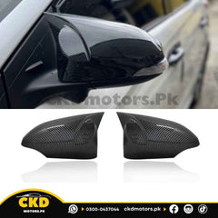 Toyota Yaris 2020-24 Carbon Fiber Batman Style Side Mirror Covers