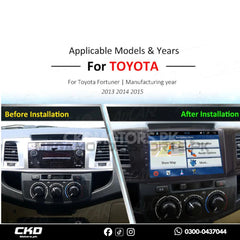 Anroid Lcd Panel For Toyota Fortuner 2012-2015