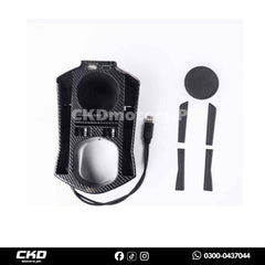 Honda Civic X Carbon Fiber Mobile Holder With USB Port | 2016-21