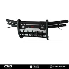 JAC T9 Hunter Front Bumper Safe Guard ( Double Pipe with Fog Lamps) - 2024–2025