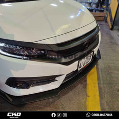 Honda Civic Front Splitter Mat Black | 2016-21