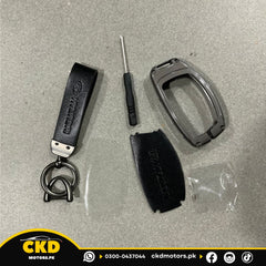 Metal & Genuine Leather Key Cover for Hyundai Elantra 2024-2025