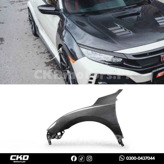 Honda Civic X 2016-2021 Carbon Fiber Side Fenders Pair
