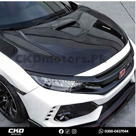 Honda Civic X 2016-2021 Type R Style Carbon Fiber Bonnet/Hood
