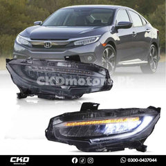 Honda Civic LED Head Light Facelift Style
