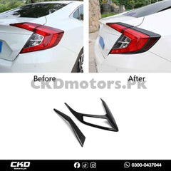 Honda Civic X 2016-21 Carbon Fiber Back Lights Trims