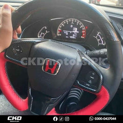 Honda Civic X 2016-21 Type R Carbon Fiber Leather Steering Cover