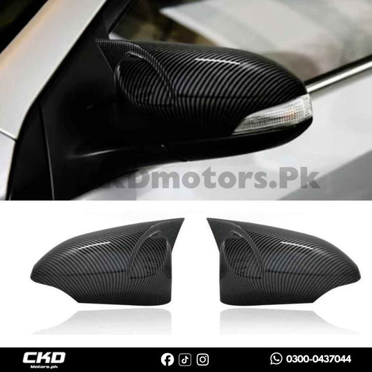 Toyota Corolla 2015-2024 Carbon Fiber Batman Style Side Mirror Covers