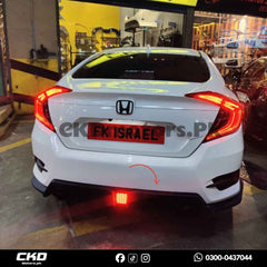 Honda Civic Back Diffuser Mat Black With LED | 2016-21