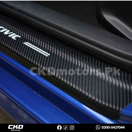 Honda Civic Carbon Fiber Door Sill Sticker 4 pcs
