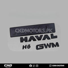 Haval H6 Matte Black Monogram Emblem Logo– Premium Car Badge for a Sporty Look