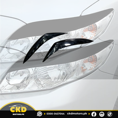 Eyebrow Black Headlight Trim For Toyota Corolla 2012-2014