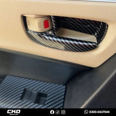 Toyota Corolla Inner Door Handle Carbon Fiber Trim | 2015-24