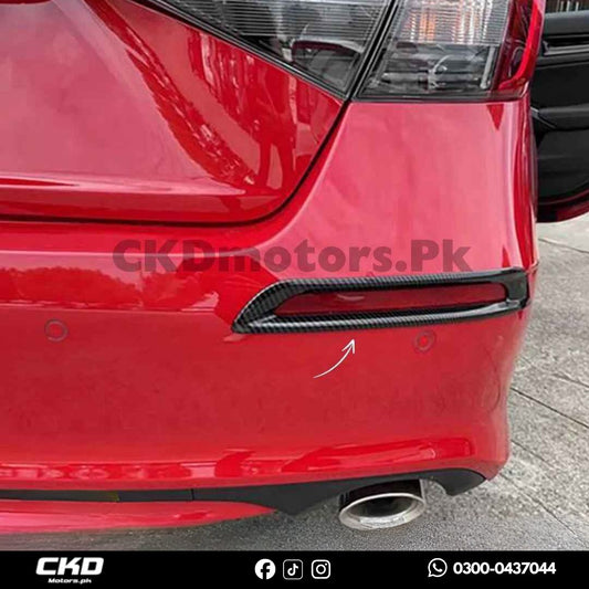 Honda Civic 2022-24 11 Gen Carbon Fiber Back Bumper Reflectors Trims