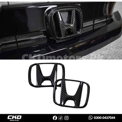 Honda Civic X 2016-21 Carbon Fiber Front & Back Logos