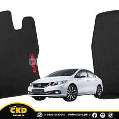Latex Rubber Car Floor Mats For Honda Civic Reborn 2007-2012