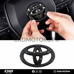 Toyota Carbon Fiber Steering Logo