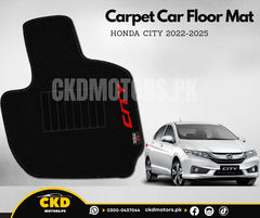 Carpet Car Floor Mat with Side Logo for Honda City 2021-2025