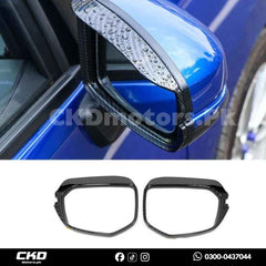 Honda Civic X 2016-21 Carbon Fiber Side Mirror Rain Visor