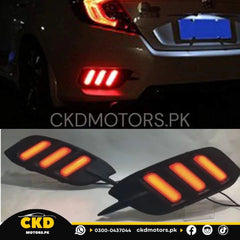 Honda Civic X Rear Bumper Mustang Style DRL
