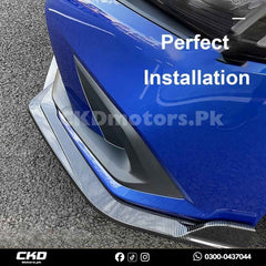 Honda Civic X 2016-21 Front Spikes Style Carbon Fiber Splitter