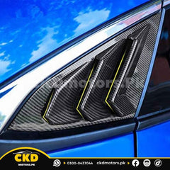 Honda Civic 2022-24 Carbon Fiber Quarter Louver Glass Trims