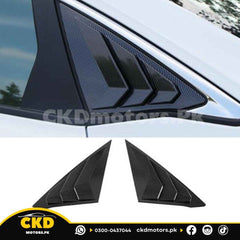 Honda Civic 2022-24 Carbon Fiber Quarter Louver Glass Trims