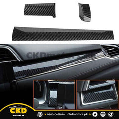 Honda Civic X Dashboard Carbon Fiber Trim 3 Pcs | 2016-21