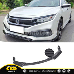 Honda Civic X 2016-21 Front Spikes Style Carbon Fiber Splitter