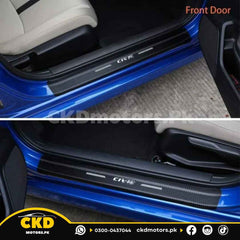 Honda Civic Carbon Fiber Door Sill Sticker 4 pcs