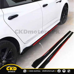 Universal Car Side Splitter/Canard Red and Black Color