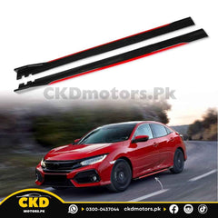 Universal Car Side Splitter/Canard Red and Black Color