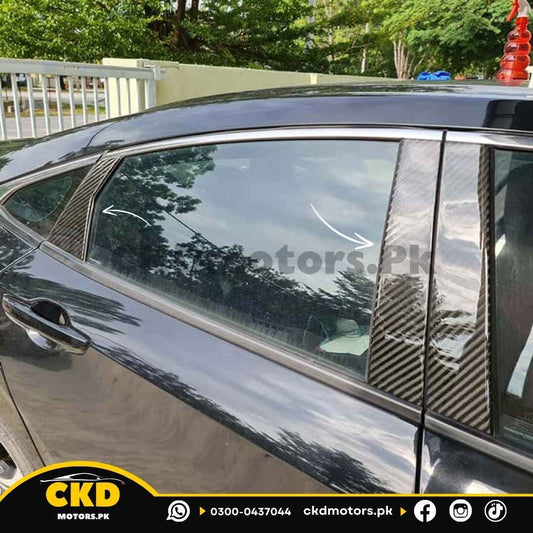 Honda Insight 2019-21 Carbon Fiber Window Pillars Trims