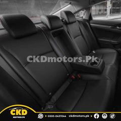 Honda Civic X Black Leather Seat Covers | 2016-21