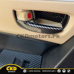 Toyota Corolla Inner Door Handle Carbon Fiber Trim | 2015-24